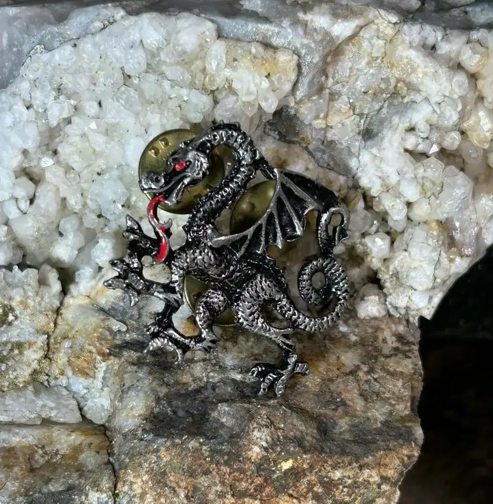Dragon Medieval Metal Fantasy Pin Brooch